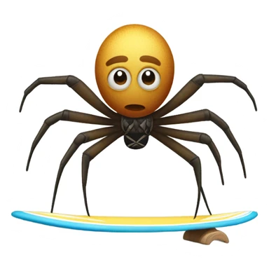 A spider on a surfboard  sticker