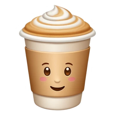 latte in a paper take out cup without whipped cream sticker