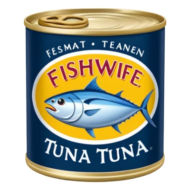 Create a logo using the Fishwife tinned tuna packaging and color scheme.  Wording should read: "The Fishwife Founder Feast 2025" sticker