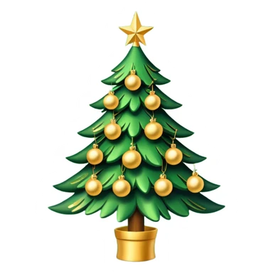 Christmas tree with Gold decoration’s sticker