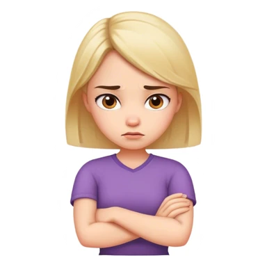 Annoyed Girl with arms crossed sticker
