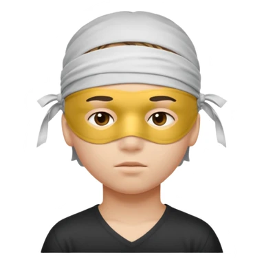 The boy is blindfolded sticker