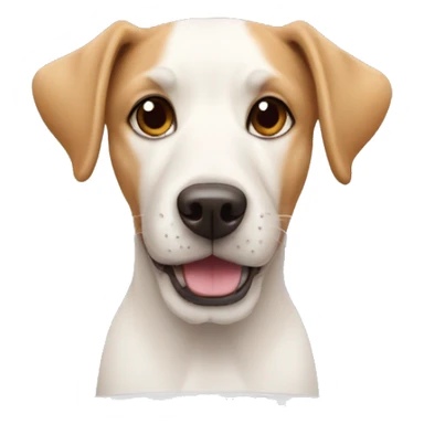 dog with treats in dog bowl in front of him sticker