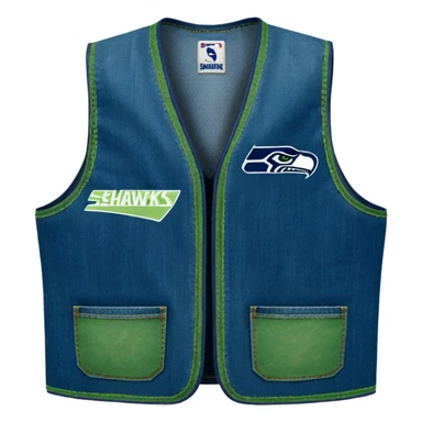 Seattle Seahawks Blue and Green Karate Vest sticker