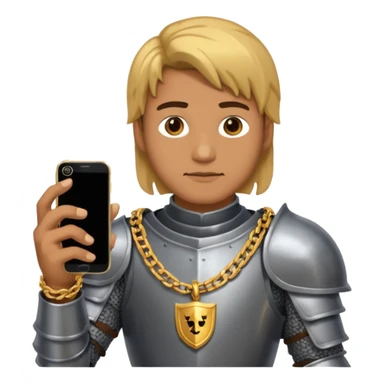 Knight gold chain phone sticker