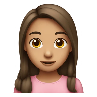 Shy flirty girl brunette sticker