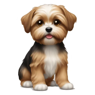 Shorkie puppy sticker