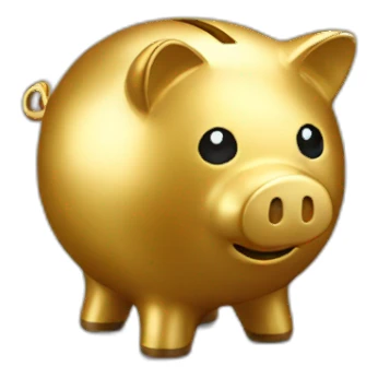 golden piggybank sticker
