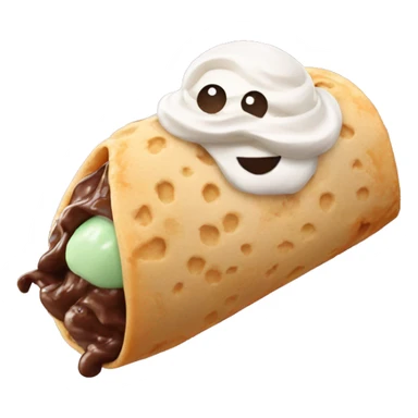 Ice cream burrito sticker