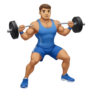 buff man with blue shorts weighted lunges sticker