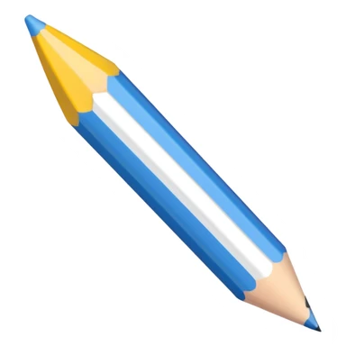 white colored pencil with a sharp white tip sticker