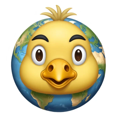 Une autruche la tête dans la terre  sticker