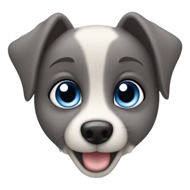 "Design a cute blue puppy face emoji with pointy ears, big eyes, a friendly smile, and dark eye spots. Keep it simple, colorful, and cheerful to capture Bluey's fun and charm!"






 sticker