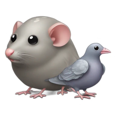 Rat mixed with a bed bug and a pigeon sticker