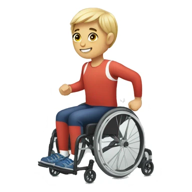 Disabled person doing sports  sticker