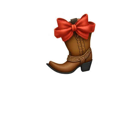Bow cowboy boot sticker