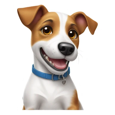 Jack Russell terrier giving a sarcastic thumbs up sticker