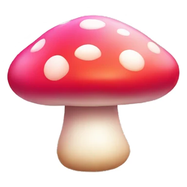 Cute pink mushroom with a red mushroom kissing.  sticker