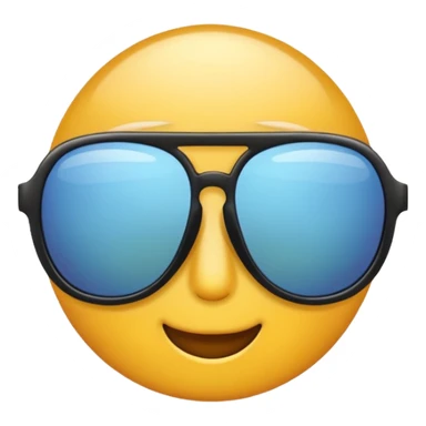 Sunglass emoji but with white glasses sticker