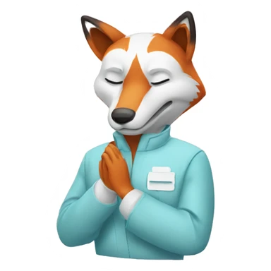 Un renard malade sticker