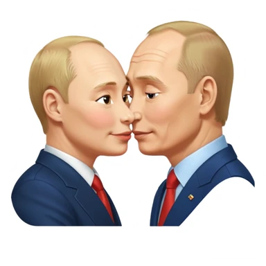putin and madura kiss sticker