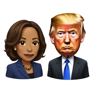 kamala harris vs donald trump sticker
