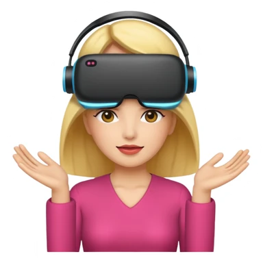 VR wearing woman sticker