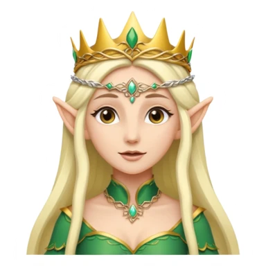 elf woman wearing tiara sticker