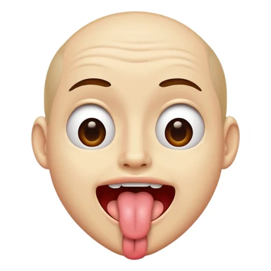 person sticking out tongue and shaking it  sticker