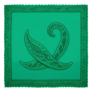 Green Paisley Bandana sticker