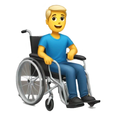 guy on a wheelchair  sticker
