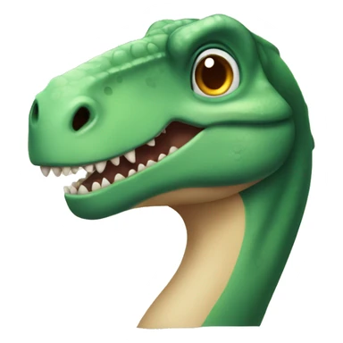 Dino saur with a really cute face and look like human sticker