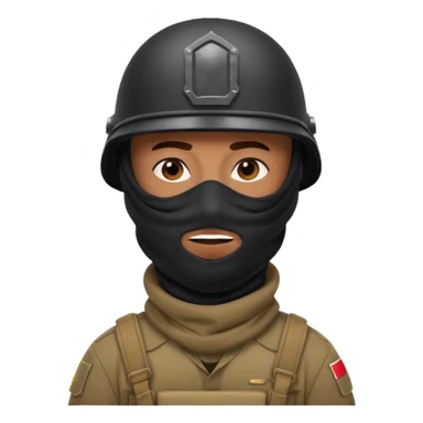 
Iraqi man soldier in helmet and balaclava sticker