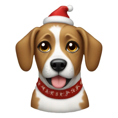 dog wearing a christmas sweater sticker