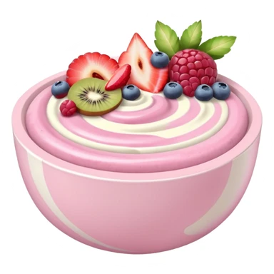 pastel pink and white smoothie bowl sticker