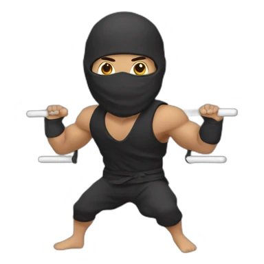 austian male Ninja Warrior athlete in action sticker