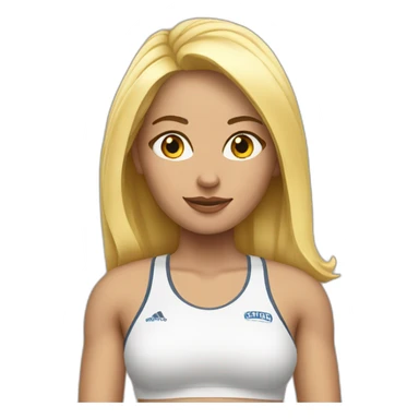 Hot blonde sportsgirl sticker