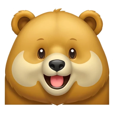 Realizamos un emoji de un oso riéndose  sticker