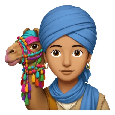 Desert Nomad Traveler with camel sticker