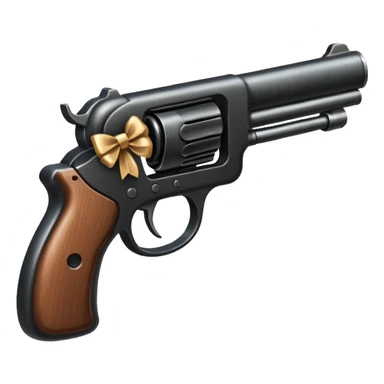Gun with a bow sticker