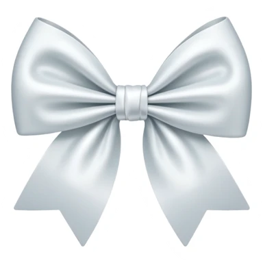 White bow on white bow sticker