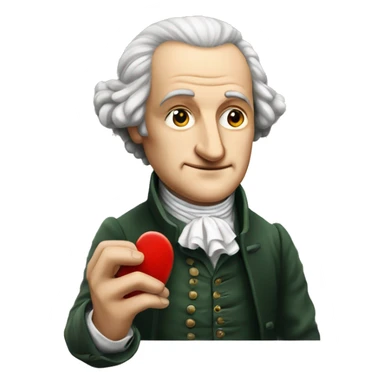 Goethe holds the heart in his hand sticker