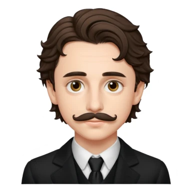 timothee with stache sticker