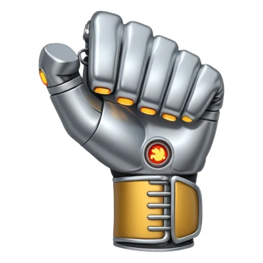 a sci fi themed fist punching in to the side with wires and tech detailing sticker