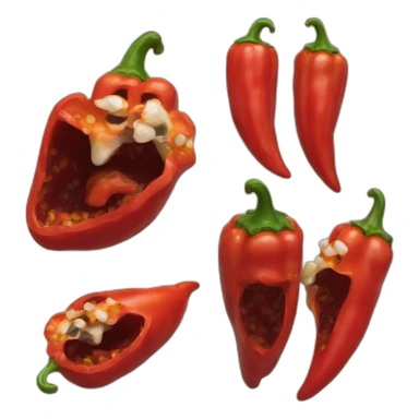 Chilli pepper eat black cat sticker