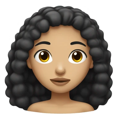 light skin with straight black hair girl sleeping  sticker