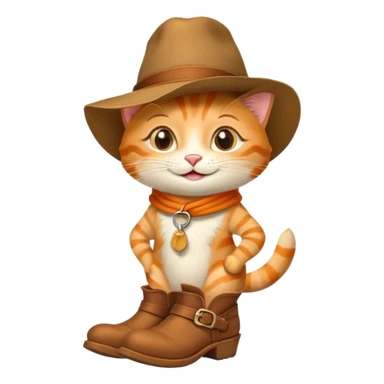 Puss in Boots character with classic hat and boots sticker