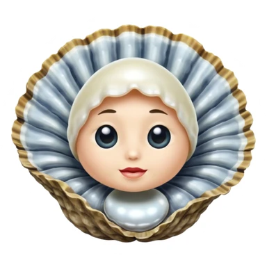 pearl in oyster sticker