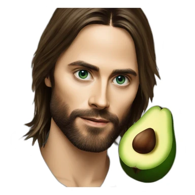 Jared Leto with an avocado sticker