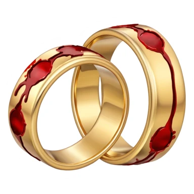 2 bloody wedding rings sticker